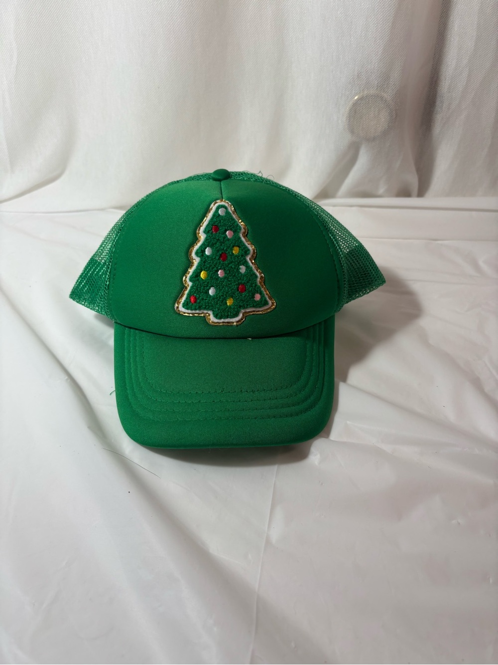 Green Christmas Tree Patch Trucker Hat - Holiday Style
